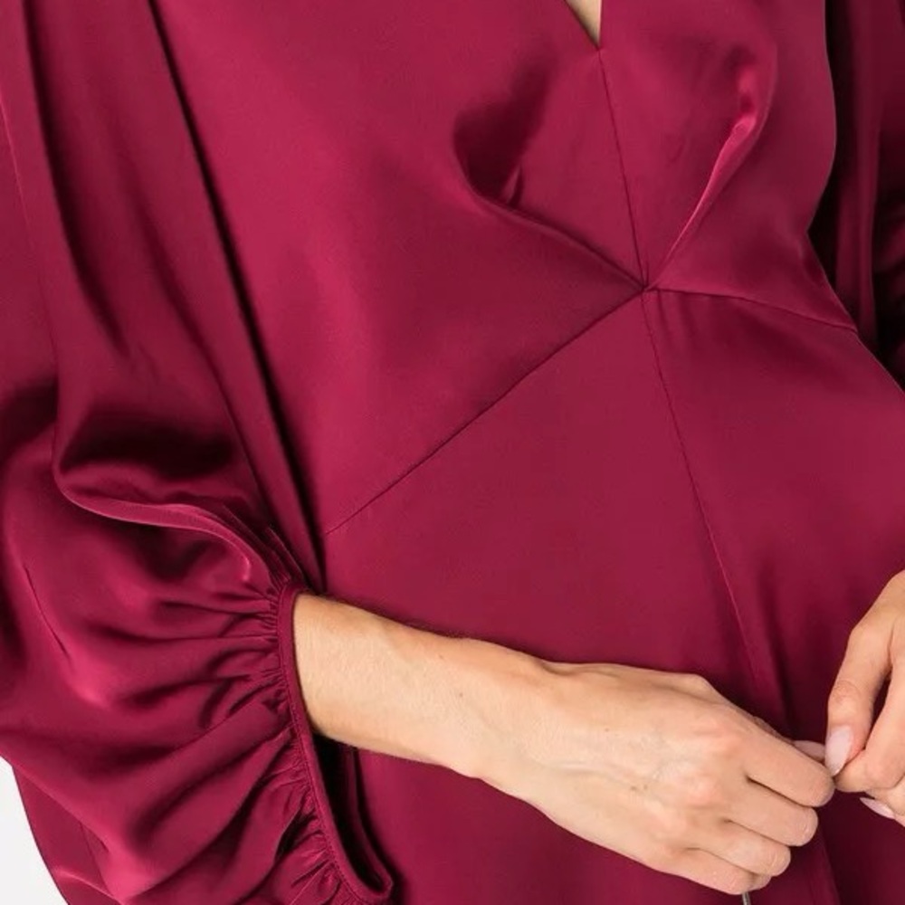 NWT Sachin + Babi Jenny Gown Bordeaux Red Bridesmaid Maxi Wedding Guest Size 6 - Picture 7 of 9